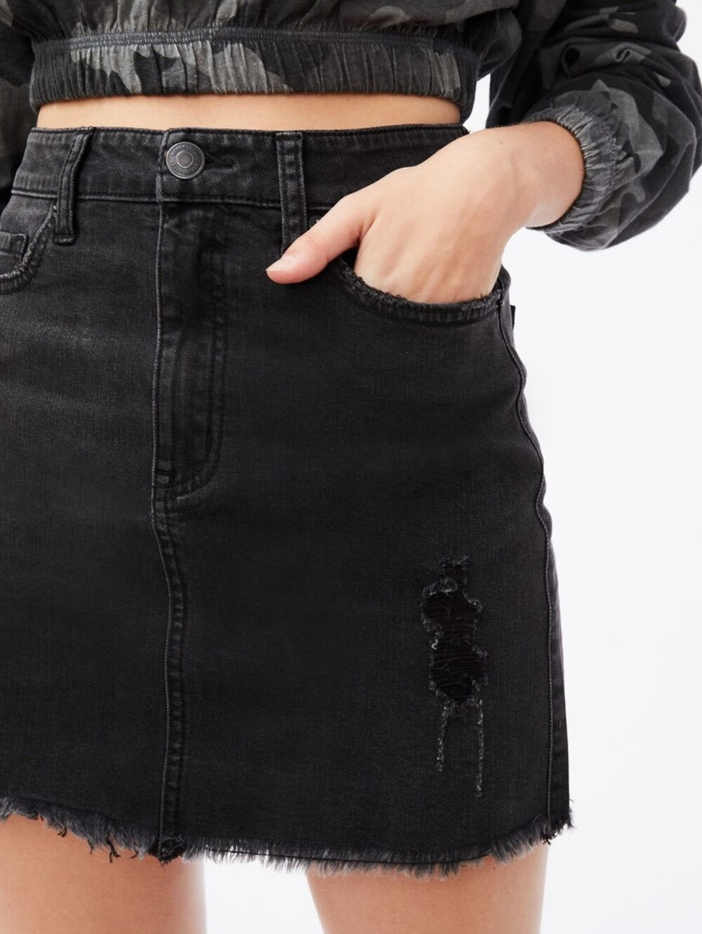 Real Denim High-Rise Mini Skirt Aéropostale Size 4 New !!